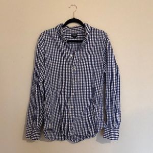 J. Crew Blue Gingham Button up